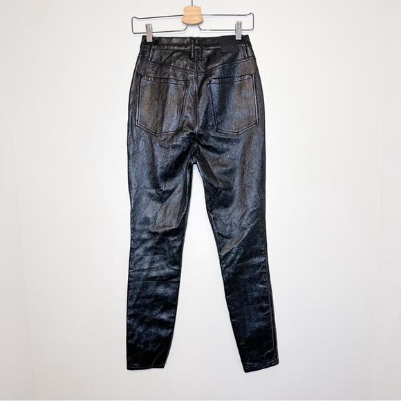 Free People We The Free Phoenix Coated Skinny Jean in Liquid Black - Picture 6 of 7